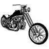 Chopper / Bobber Motorrad 01_schwarz weiß