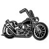 Chopper / moto bobber 02 noir