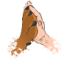 zampa di cane e la mano - High Five - Disegno