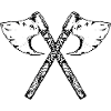Viking ax, drawn greeting