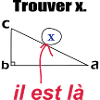 x est ici