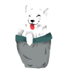 Chien cadeau sac