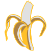 a half-eaten banana