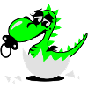Un piccolo cucciolo di drago con il ciuccio