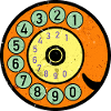 bunte Wählscheibe Vintage Retro Telefon Nostalgie