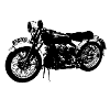 Moto classique Black Shadow