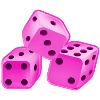 Dice pink