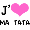 "J'aime ma tata" coeur rose