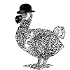 Dodo with hat