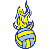 volleyball ball waterpolo flame fire