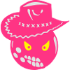 bowling chapeau cowboy face cartoon