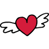 flying heart love gift