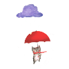 Cat with umbrella