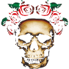 Skull with roses