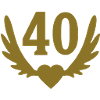 40 Number heart wings