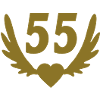 55 Number heart wings