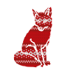 Christmas fox - knitting effect