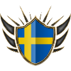 Sweden flag gold emblem 014