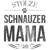 Stolze Schnauzer Mama