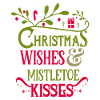 Christmas wishes and mistletoe kisses