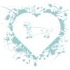 Dachshund love heart