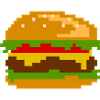 Pixel Burger - Nerd Fastfood Design
