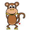 I love Monkey - white inscription