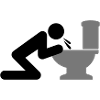Man puking in the toilet