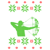 bow hunting ugly christmas jumper