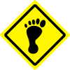 foot roadsign