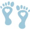 baby foot heart