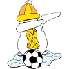 Christmas Snowman Dabbing Football