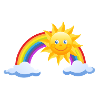 Sun and rainbow