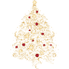 Christmas tree in gold