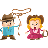 Cowboy with girl