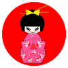 Kimono girl Japan japanese japanese pink red