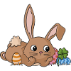 Träumender Comic Osterhase