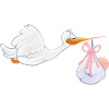 Bébé et cigogne