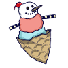 Snowman ice ball