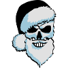 Totenschädel Weihnachtsmann