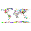 Abstract world map
