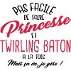 Princesse et twirling baton