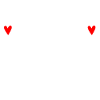 Red heart nipple T-shirt