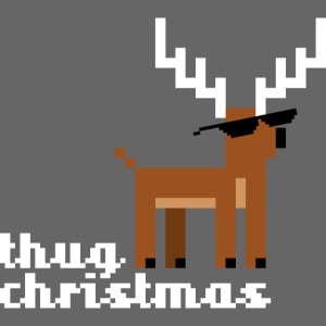 Christmas Xmas Deer Pixel Funny