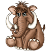 Cute fluffy mammoth stone age