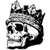 Skull with crown