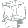 A melting ice Cube