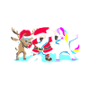 Duppe Santa DAB Unicorn rensdyr julegave