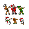 Dabbing Santa DAB reindeer Elf Christmas gift