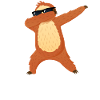 Sloth With Sunglasses Dabbing